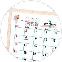 NB-1050　卓上　木のぬくもりカレンダーの特徴