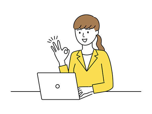 OKの返事をする女性