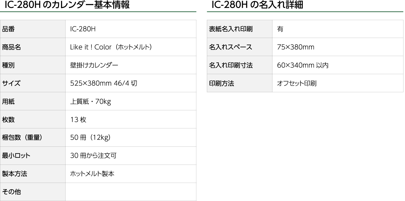 IC-280H　ホットメルト・Like it ! Color